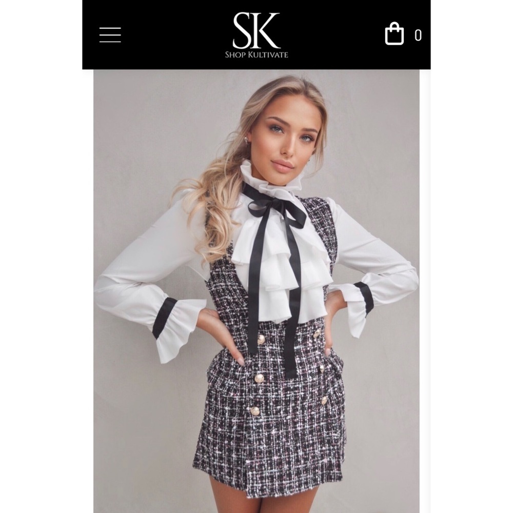 Shop Kultivate Khloe Tweed Skirt Set (S)